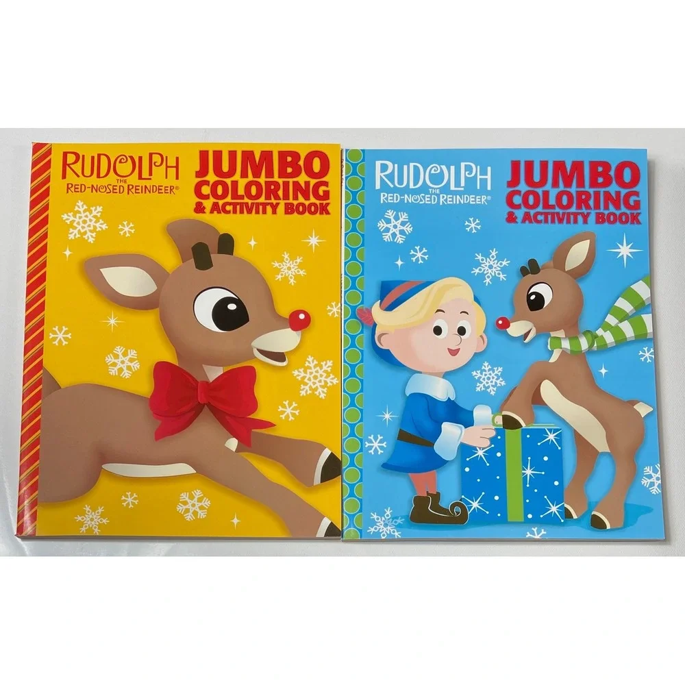 Rudolph The Red-Nosed Reindeer Jumbo Coloring & Activity Books Rudolph &‎ Hermey